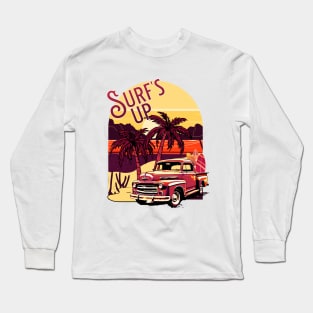 Vintage Truck Surf's Up Long Sleeve T-Shirt